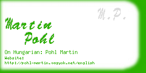 martin pohl business card